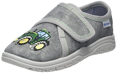 Richter Kinderschuhe Mailo Kapcie, Stone (StickTractor), 36 EU, Stone Sticktraktor, 36 EU Weit