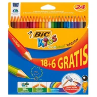 Przybory szkolne - Bic Kredki EVOLUTION PUDEŁKO 18+6 - miniaturka - grafika 1