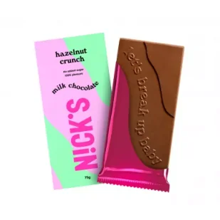 Nicks Czekolada mleczna z orzechami laskowymi 75 g - Czekolada - miniaturka - grafika 1