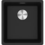 Zlewozmywaki - Franke Maris zlewozmywak podblatowy Fragranit komora MRG 110-37 Onyx przycisk stal szlachetna od 45 cm 125.0683.056 - miniaturka - grafika 1