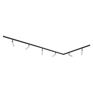 QAZQA Nowoczesny system oświetlenia szynowego Slimline Uzzy z 6 reflektorami w kolorze beżowym i czarnym - 1-fazowy - Lampy sufitowe - miniaturka - grafika 1