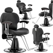 Fotele fryzjerskie - Fotel fryzjerski barberski hydrauliczny do salonu fryzjerskiego barber shop Olaf Barberking - miniaturka - grafika 1