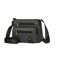 Torebki damskie - TEMU Kobieta Torba na Ramię z Regulowanym Paskiem – Wielokieszeniowa, Zamykana na Zamek, Przekształcalna do Pasu/Torby Naramiennej – Idealna na - miniaturka - grafika 1