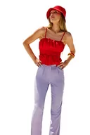 Spodnie damskie - TRENDYOL Damskie spodnie skinny z normalnym stanem, liliowy, 42 - miniaturka - grafika 1