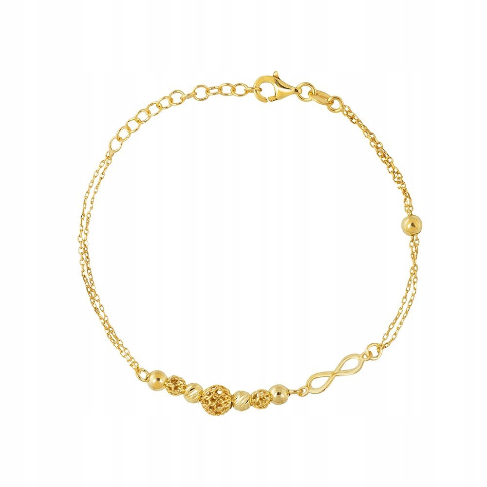 Bransoletka złota 925 Nieskończoność Kuleczki