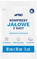 Apteczki i materiały opatrunkowe - Apteo Apteo kompresy jałowe z gazy 10cm x 10cm 3 sztuki 9099893 - miniaturka - grafika 1