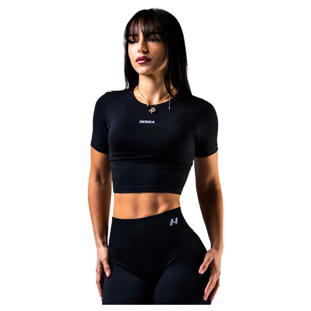 Koszulka damska Nebbia Power Her Seamless Short-Sleeve Top 891 Black L