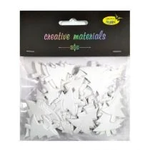 Choinki z pianki brokatowej białe 60 szt. - Zabawki kreatywne - miniaturka - grafika 1