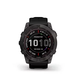 Garmin Garmin Fenix 7x Sapphire Solar Tytanowy Szary DLC z czarnym paskiem [010-02541-11] 010-02541-11 - Monitory aktywności - miniaturka - grafika 2