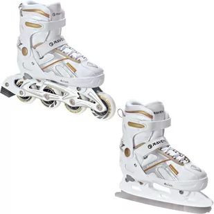 Rolki Łyżwy 2w1 RAVEN Pulse White/Gold 37-40 - Kaski rowerowe - miniaturka - grafika 1