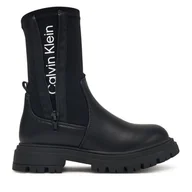 Buty dla dziewczynek - Botki Calvin Klein Chelsea Boot V3A5-83123-1464 S Czarny - miniaturka - grafika 1