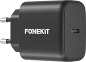Zasilacze do laptopów - FoneKit GaN PD 65W AC power adapter, USB-C, black PD-543 65W - miniaturka - grafika 1