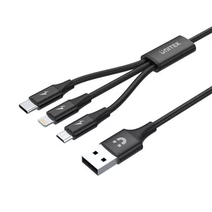 UNITEK PRZEWÓD USB 3IN1CHARGING (C,LIGHTNING,MUSB) - Kable USB - miniaturka - grafika 1
