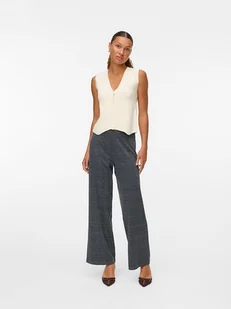 Vero Moda Top dzianinowy w kolorze kremowym - Koszulki i topy damskie - miniaturka - grafika 1