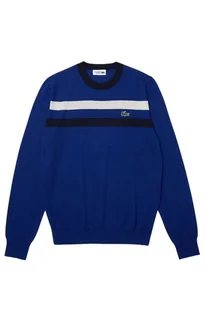 Sweter męski Lacoste Sport niebieski wełna-XL - Swetry męskie - miniaturka - grafika 1