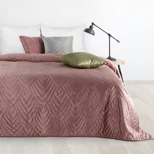 Narzuta 170 x 210 Pikowana Velvet Luiz6 Róż - Narzuty - miniaturka - grafika 2