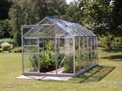 Szklarnie ogrodowe - VITAVIA szklarnia ogrodowa VENUS 7500, srebrna - 7,5 m2, (1,93 m x 3,84 m) + baza - miniaturka - grafika 1