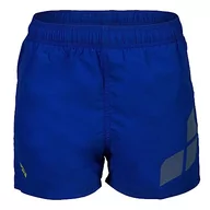 Kąpielówki dla chłopców - Arena Boys' Beach Short Logo R Swim Trunks Unisex - dla dzieci i chłopców, Neon Blue-soft Green, 8-9 anni - miniaturka - grafika 1