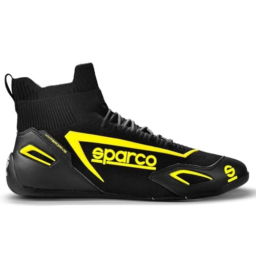 Sparco Botki HYPERDRIVE Rozmiar 46 Czarny/Żółty, Buty Unisex Dorosły, Standardowy, EU, Standardowy, 46 EU