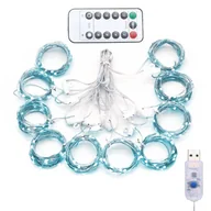 Oświetlenie świąteczne - Kurtyna Usb Led 3x3 na karnisz +pilot na Powerbank - miniaturka - grafika 1