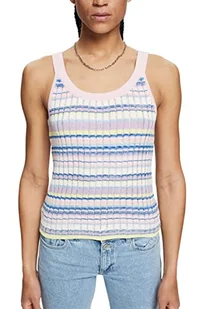 ESPRIT Top z dzianiny w paski, jasnoróżowy, M - Koszulki i topy damskie - miniaturka - grafika 1