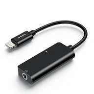 Adaptery i przejściówki - AWEI Adapter CL-121 Lightning-Lightning/ Jack 3.5 2w1 czarny - miniaturka - grafika 1