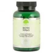 Włosy, skóra, paznokcie - G&g Biotyna 500 mcg - suplement diety 120 kaps. - miniaturka - grafika 1