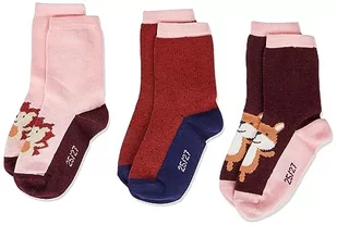 Sigikid Dziewczęce mini zestaw 3 szt. Autumn Forest klasyczne skarpety, czerwone/różowe, 31/33, czerńony/różowy - Skarpetki damskie - miniaturka - grafika 1