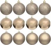 Bombki - Koopman BOMBKA DEKORACYJNA PLASTIKOWA BEZPIECZNA 12SZT ŚR 60MM CHAMPAGNE - miniaturka - grafika 1