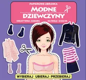 Kolorowanki, wyklejanki - Modne dziewczyny. Papierowe ubranka - książka - miniaturka - grafika 1