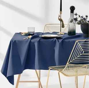 Obrus na stół LUKRECJA 110 x 160 cm niebieski - Obrusy i serwetki - miniaturka - grafika 1