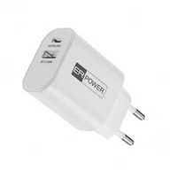 Ładowarki do telefonów - ER Power Dual GaN Charger - ładowarka sieciowa USB-C/USB-A PD/PPS/QC 30W biała - Gwarancja bezpieczeństwa. Proste raty. Bezpłatna wysyłka od 170 zł. - miniaturka - grafika 1