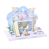 Dekoratorstwo - Miniaturowy Domek - Niebieska Owieczka - miniaturka - grafika 1