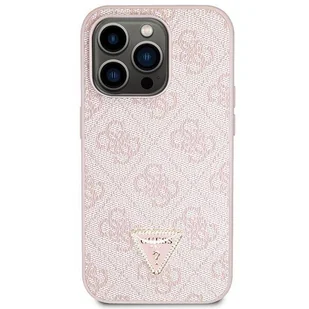 Etui Guess GUHCP14LP4TDSCPP na iPhone 14 Pro - różowe Crossbody 4G Metal Logo - Etui i futerały do telefonów - miniaturka - grafika 3