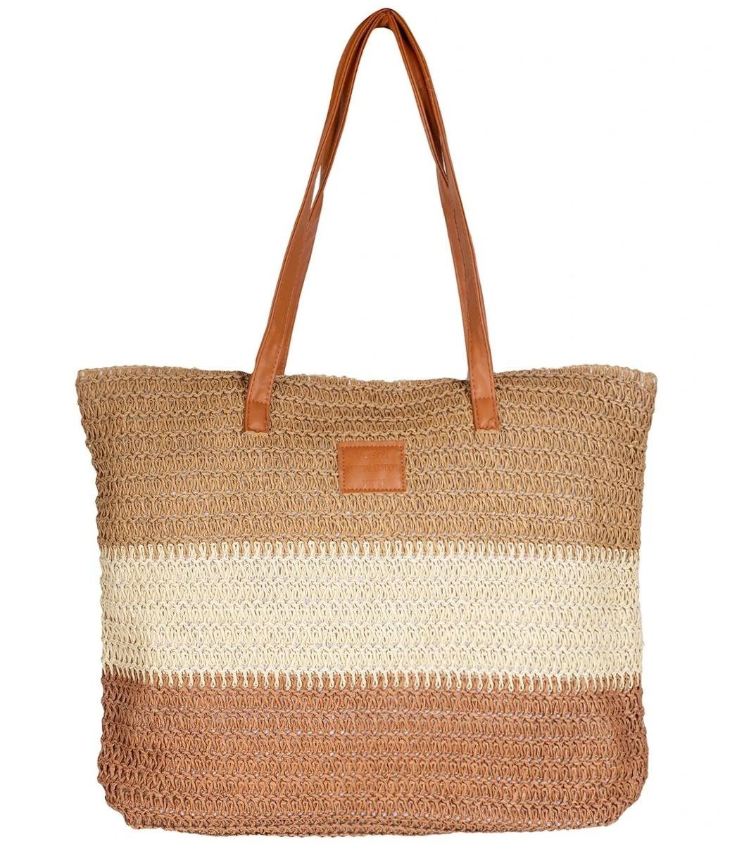 Mega duża letnia torba plażowa plecionka 3 kolory