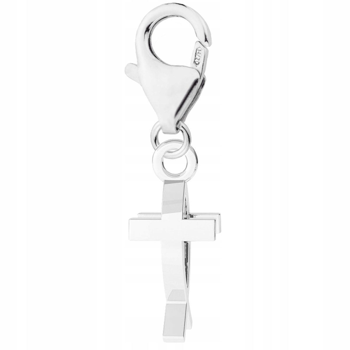 Zawieszka Srebrna z Krzyżem Rybką Wiara Krzyż Rybka Cross Fish SREBRO 925