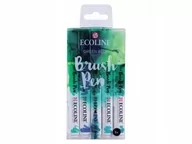 Kredki, ołówki, pastele i pisaki - Talens Ecoline Brush Pen zestaw 5 Green blue 11509909 - miniaturka - grafika 1
