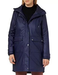 Kurtki damskie - TOM TAILOR Damski płaszcz przeciwdeszczowy parka 1032473, 30025 - Navy Midnight Blue, M - grafika 1
