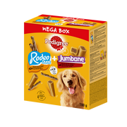 Przysmaki dla psów - Pedigree PEDIGREE Mega Box Rodeo i Jumbone przysmak dla dorosłych psów z kurczakiem o smaku bekonu oraz o smaku wołowiny i drobiu) 780 g 54092-uniw - miniaturka - grafika 1