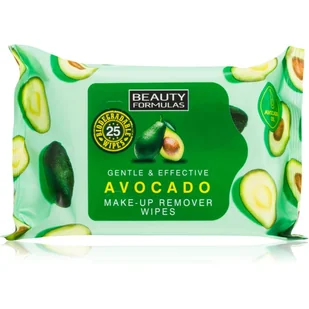 BEAUTY FORMULAS Chusteczki do demakijażu Avocado, 25szt. >>  od 49zł  << - Chusteczki do demakijażu - miniaturka - grafika 1