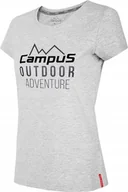 Koszulki i topy damskie - Koszulka damska T-SHIRT BAWEŁNA CAMPUS szara S - miniaturka - grafika 1