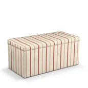 Pufy i podnóżki - Dekoria.pl Dekoria.pl Skrzynia tapicerowana ecru tło czerwone paski 120 × 40 × 40 cm Avinon 526-129-15 - miniaturka - grafika 1