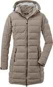 Płaszcze damskie - Killtec Wyściełany płaszcz z odpinanym kapturem dla kobiet, beige claro, 44 - miniaturka - grafika 1