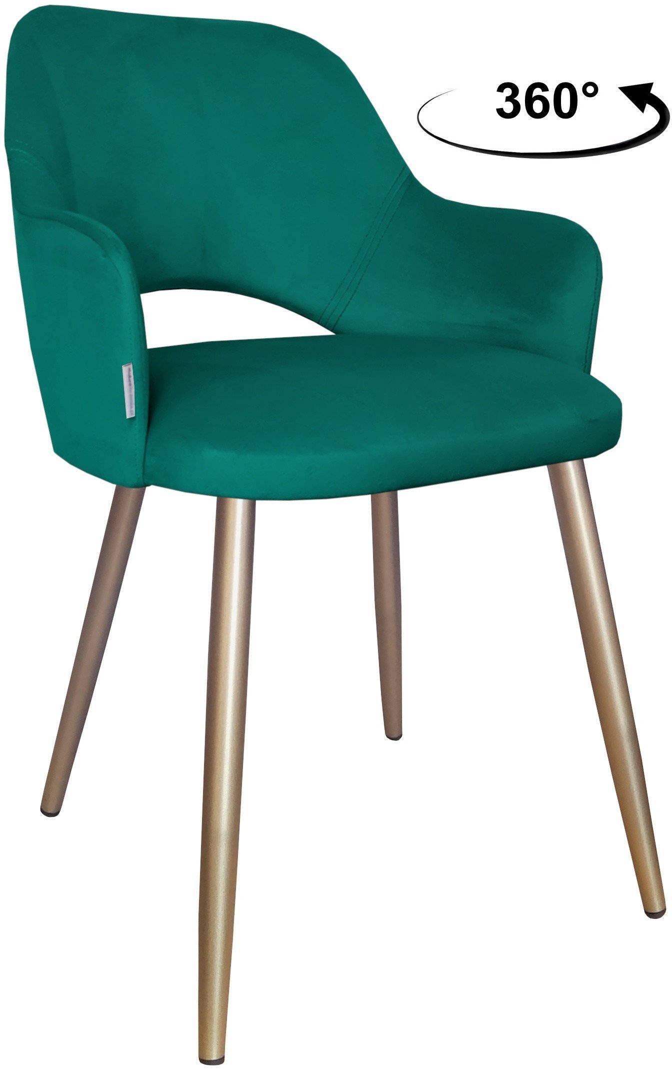 Krzesło obrotowe Milano podstawa złota MG20