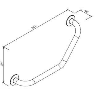 Poręcz kątowa 130° przysedesowa dla niepełnosprawnych Faneco S32UKS SW B 30x30 cm - Akcesoria dla osób starszych i niepełnosprawnych - miniaturka - grafika 2