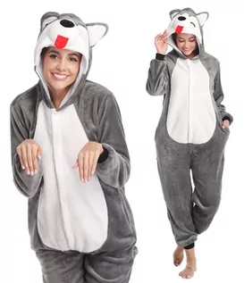 Piżamy chłopięce - Husky Pies Piesek Piżama Kigurumi Onesie 158 - grafika 1