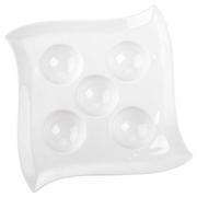 Talerze - Florina Talerz Na Jajka Ceramiczny Biały 18,5 X 18,5 Cm Wh - miniaturka - grafika 1