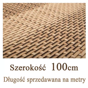 Mata,osłona balkonowa z technorattanu, kolor słomkowy, szerokość 1,00 m - Parawany - miniaturka - grafika 1