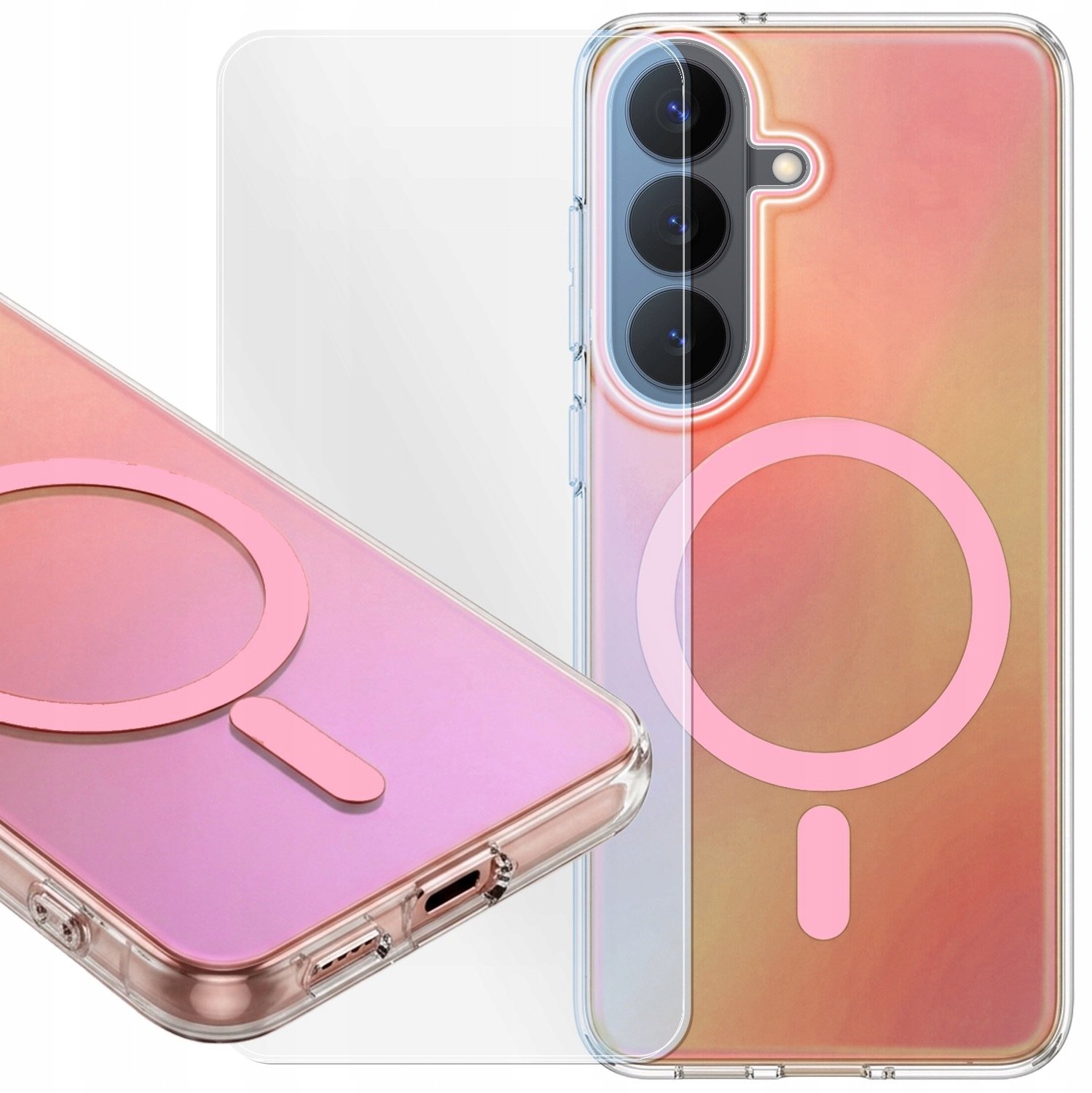 Hello Case Etui Do Magsafe Do Galaxy S26 Plus Różowe, Aurora, Ochronne Szkło