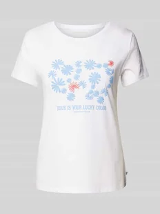 T-shirt o kroju regular fit z czystej bawełny - Koszulki i topy damskie - miniaturka - grafika 1